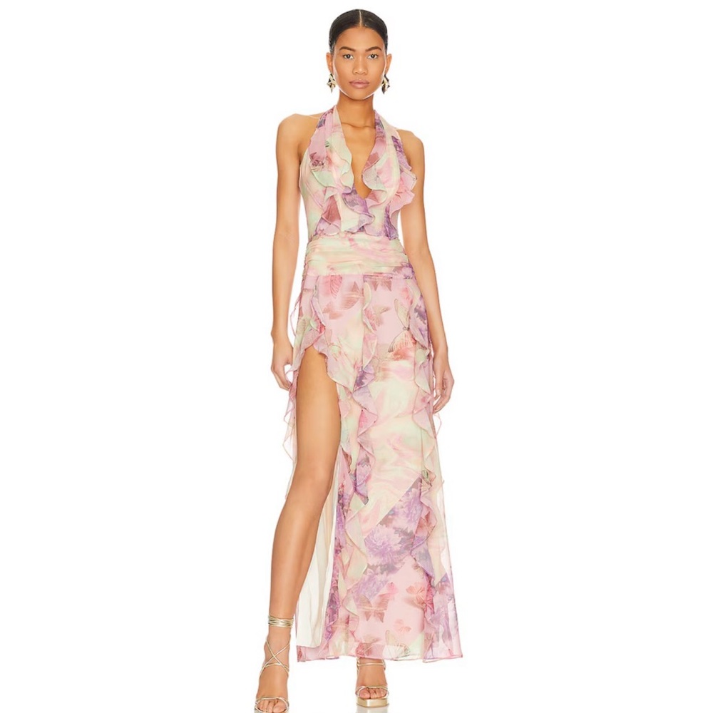 Nbd Pink Patchwork Maxi - image 1